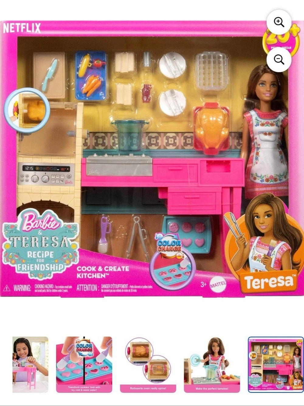 Barbie Teresa Color-Change Cook & Create Kitchen Playset
